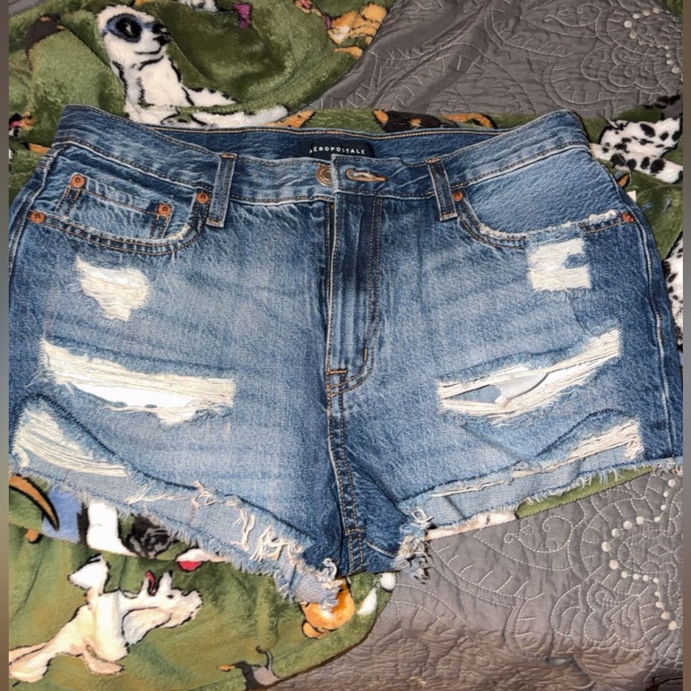 Aeropostale Vintage High Rise Denim Shorts